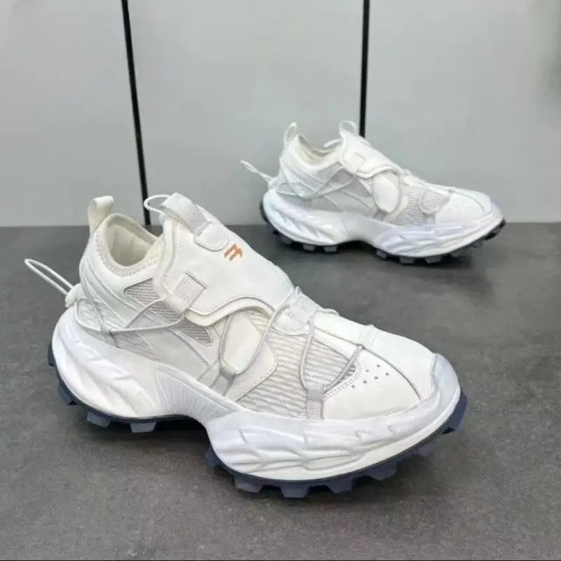 2025 Summer Casual Men's Breathable Trend Fashion Sports Fried Street Sneaker Platform Dad Shoes