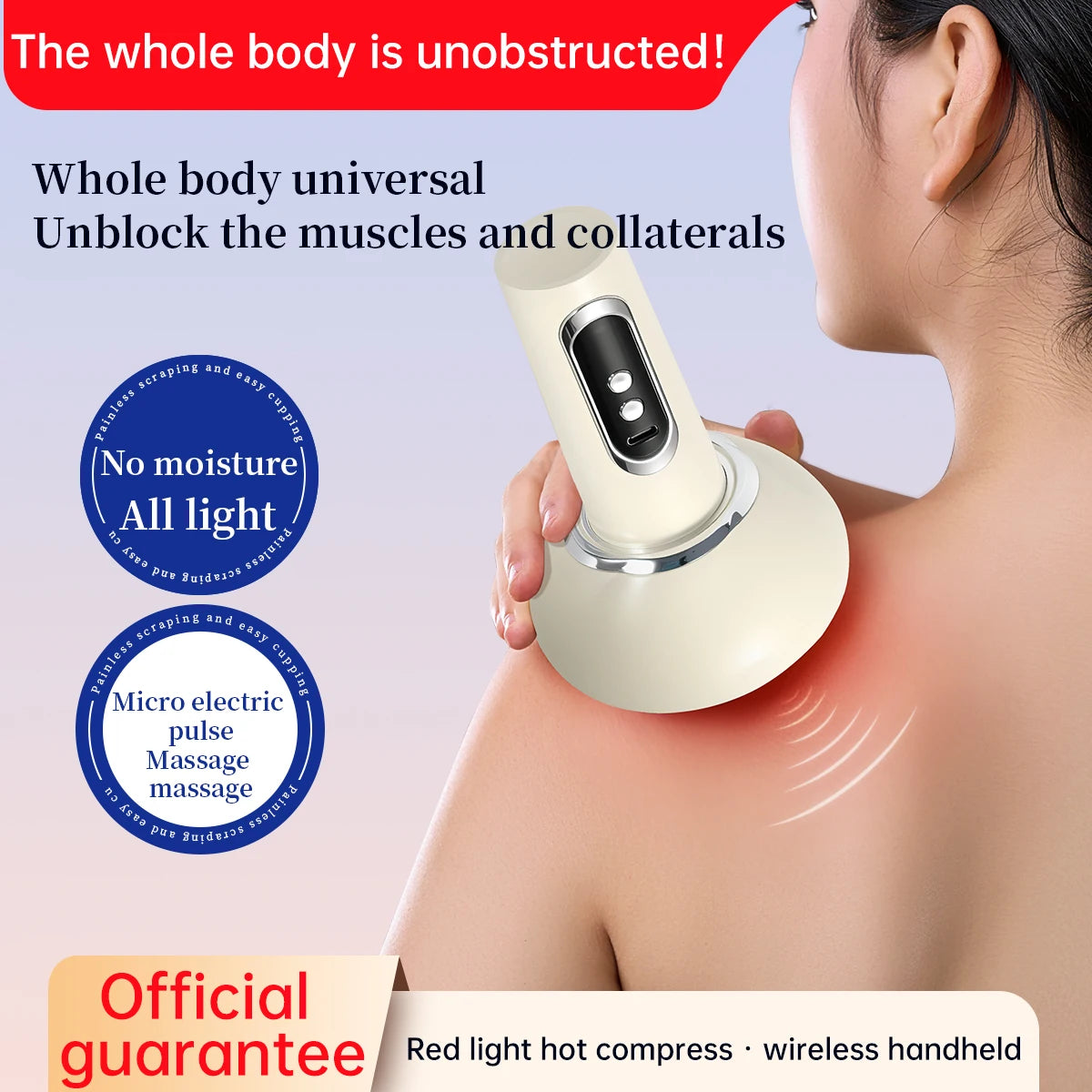Electric Gua Sha Scraping Massager Smart Home Use Meridian Therapy Microcurrent Pulse Moxibustion Pain Relief Tool Device