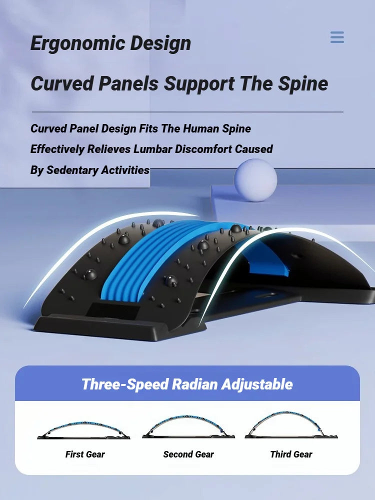 Back Massager Stretch Lumbar Support Relaxation Spine Pain Relief Vertebral Relaxer Stretches The Lower Traction Corrects Waist