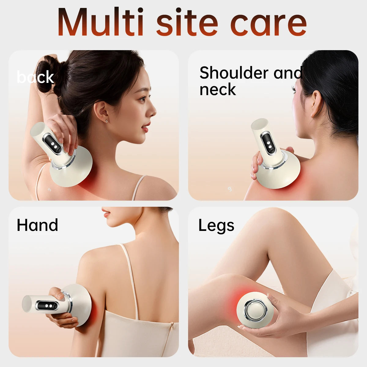 Electric Gua Sha Scraping Massager Smart Home Use Meridian Therapy Microcurrent Pulse Moxibustion Pain Relief Tool Device