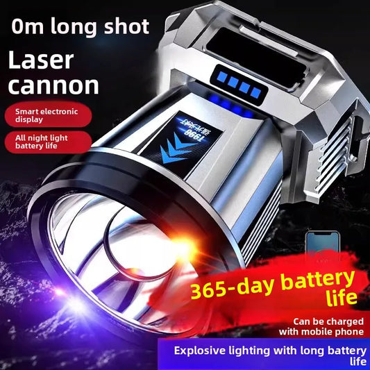 Headlight head mounted strong light charging ultra bright fishing special ultra long endurance lithium battery flashlight mining