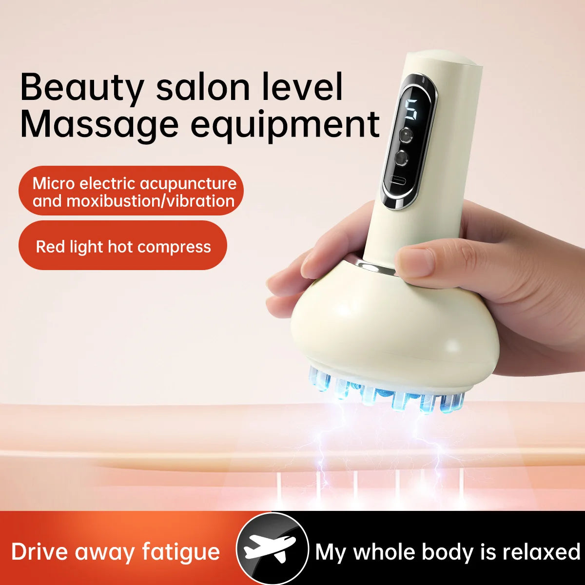 Electric Gua Sha Scraping Massager Smart Home Use Meridian Therapy Microcurrent Pulse Moxibustion Pain Relief Tool Device