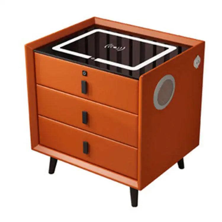 Simple Furniture Solid Wood Smart Nightstands Wholesale Cheap Bedroom Furniture Drawer Storage Smart Bedside Table