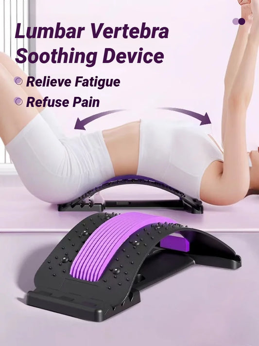 Back Massager Stretch Lumbar Support Relaxation Spine Pain Relief Vertebral Relaxer Stretches The Lower Traction Corrects Waist