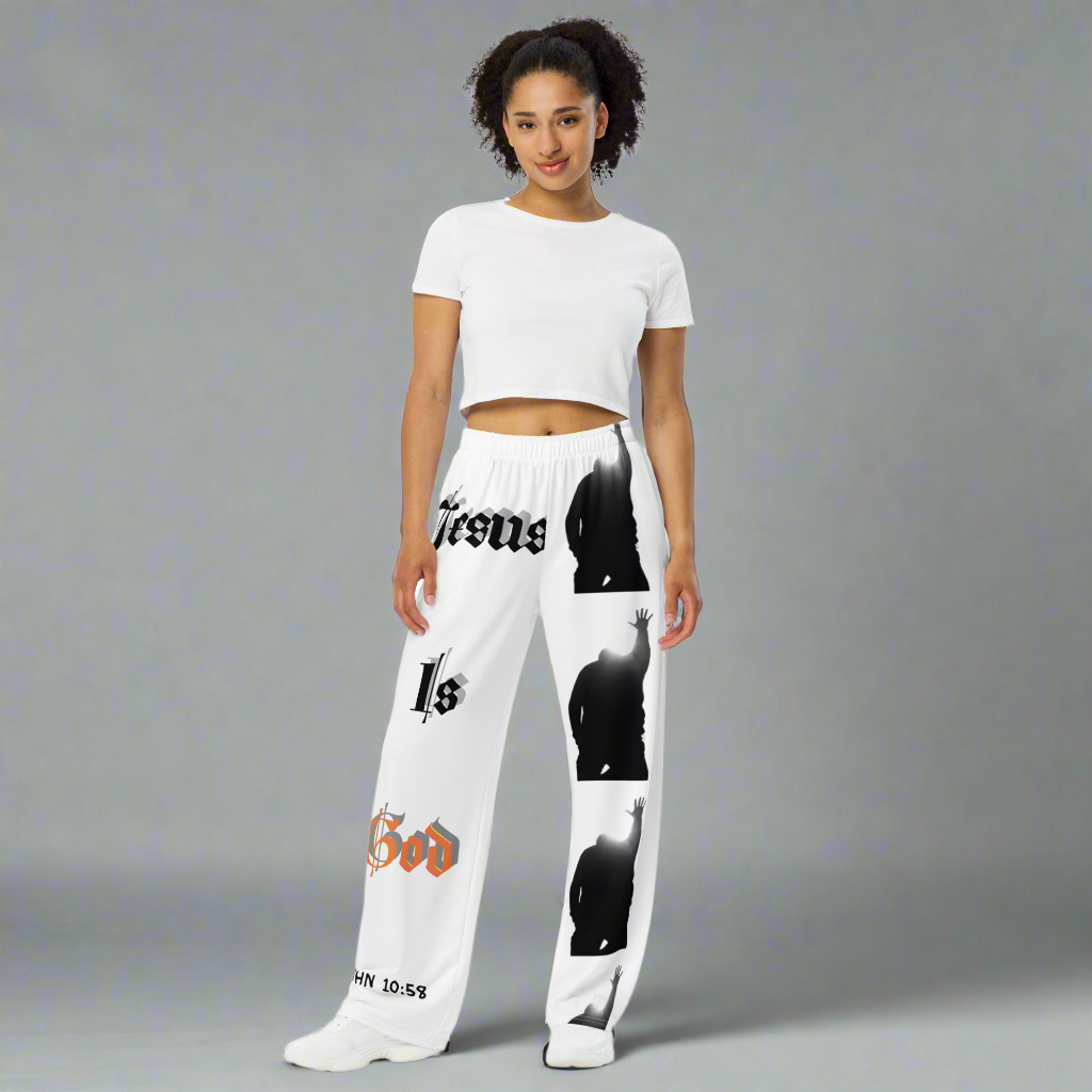 All-over print unisex wide-leg pants